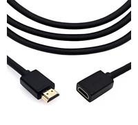 JZK 2M Câble d'extension HDMI 2.0 4K 60hz HDR, âme en fil de cuivre pur, ligne extension connecteur mâle-femelle pour TV/PC/ordinateur portable, Pour TV Stick, Pour Oculus Rift CV1