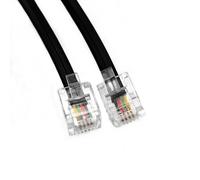 JZK 2M Noir Câble haut débit RJ11, rallonge téléphonique, câble Internet DSL, câble ADSL, pour routeur, téléphone fixe, télécopieur, modem