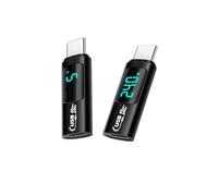 JZK 2Pcs 240W USB C Mini Adaptateur d'affichage LED Moniteur d'alimentation pour appareils USB C, Chargeur d'alimentation pour téléphone Tablette/testeur de Puissance de Courant de Tension de câble