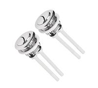 JZK 2X Boutons chasse d'eau universels 38mm, leviers de toilettes, bouton chasse eau de toilettes, bouton poussoir de chasse d'eau de toilettes à double poussoir pour chasse d'eau