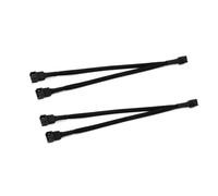 JZK 2X câbles répartiteurs ventilateur PWM 2 voies 4 broches 26 cm, câble Y pour ventilateur PWM 4 broches, répartiteur 1 à 2 ventilateurs pour ventilateur boîtier d'ordinateur, carte mère