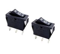 JZK 2x Marche Arrêt Marche interrupteur à bascule ON OFF ON 15A 250V AC, 3 broches 3 bornes SPDT 3 positions Interrupteur à bouton d'alimentation rectangulaire ON-OFF-ON KCD