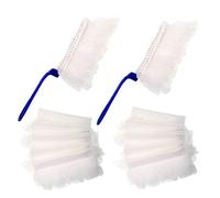 JZK 2X plumeau Moelleux en Microfibre avec 10x recharges de plumeau, Petit Outil de Nettoyage de poussière jetable nettoyant Statique pour Stores PC TV Clavier Bureau Voiture Tableau Bord