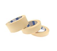 JZK 3 pièces 50m de ruban de masquage pour la décoration et la peinture, ruban adhésif en papier à faible adhérence de 18 mm/30 mm/48 mm de large, ruban de peintre pour lignes de peinture nettes