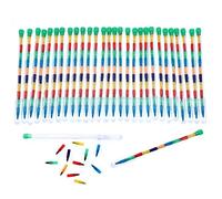 JZK 30 x Changement Couleur Crayons Multicolore Crayon Pousse Mine Crayon Pop pour Gamins Enfants Fête des Faveurs Remplissage de Sac de Fête Cadeau Anniversaire pour Garçon Fille