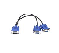 JZK 30cm VGA en Y répartiteur câble, cordon VGA en Y 1 mâle vers 2 femelles pour ordinateur portable, PC, projecteur, moniteur, ordinateur portable, boîtier TV, HDTV