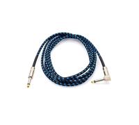 JZK 3m (10 pi) Câble professionnel pour guitare, câble tressé pour instrument, jack mono coudé TS 6,35 mm (1/4 po), câble audio pour guitare électrique, basse, haut-parleur, clavier, ampli