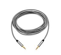 JZK 3M Câble auxiliaire 3,5 mm, jack stéréo mâle-mâle, câble audio tressé en nylon pour casque, autoradio, pour iPod, pour iPhone, ordinateur portable
