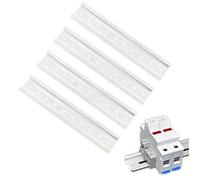 JZK 4 pièces Rail Montage DIN 20cm Rail DIN Fendu 35mm Largeur 200mm Long Rail Guidage DIN pour série bornes sur Rail DIN ts35 et contacteur, Installation de bornier sur Rail DIN en Aluminium c45