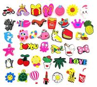 JZK 40x Charms Breloques chaussures pour Crocs pour filles et garçons, Mignons breloques pour Crocs pour enfants, accessoires pour Crocs Clog, breloques bijoux chaussures décorations pour Crocs