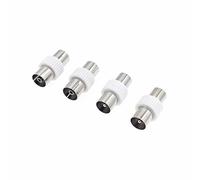 JZK 4x Convertisseurs connecteurs antenne TV mâles et femelles, adaptateur câble coaxial femelle vers femelle, prise coupleur coaxial RF PAL mâle vers mâle