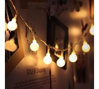 JZK 5 Mètres blanc chaud cordes 50 LED guirlande lumineuse pile pour décoration jardin chambre extérieur intérieur pour fête anniversaire mariage Noël