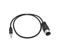 JZK 50 cm Câble adaptateur audio, prise DIN 5 broches vers jack stéréo 3,5 mm, câble de connexion DIN mâle vers TRS 3,5 mm mâle, câble audio AUX pour amplificateur Hi-Fi et lecteur CD