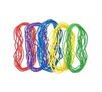 JZK 50 élastiques multicolores, 150 mm x 2 mm, élastiques résistants pour la maison et l'école