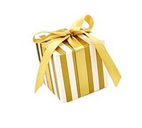 JZK 50 x Bande d'or, Boîtes de festin de mariage de fête boite cadeau Pour cadeaux bonbons confetti bijoux Pour anniversaire de mariage baptême de bébé baptême Sacs de fête de Noël de sainte communion