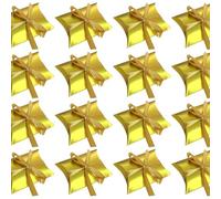 JZK® 50 x coussin d'or, caisse de mariage de fête boîte à cadeaux pour les cadeaux bonbons confettis bijoux pour mariage anniversaire baby shower baptême Sacs de fête de Noël de la communion