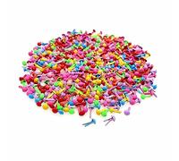 JZK 500 x Multicolore 4 mm Attache Parisienne Mini pour Crafts Project, Petit Rond Métal Attaches en Papier pour Fabrication de Cartes en Papier et Scrapbooking