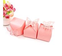 JZK 50x Farfalla Rosa Boites à confettis bonbonnières bonbons dragées cadeaux pour mariage anniversaire baptême diplôme Communion naissance Noël Fête