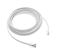 JZK 5M Blanc RJ11 vers RJ45 Câble pour modem - Câble de raccordement haut débit ADSL haute vitesse, câble de données téléphonique plat (6P4C vers 8P8C mâle) pour routeur et connexions réseau