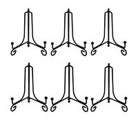 JZK 6 PCS 10cm Petit Présentoir en Fer Noir pour Carte de Nom de Table Carte de Place, Porte-Photo Stand Chevalet