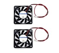 JZK 60 x 60 x 10 mm 2 broches DC 12 V Mini ventilateur de refroidissement silencieux avec fils - 6010 petit ventilateur silencieux 6 cm CC sans balais pour imprimantes 3D et dissipateurs thermiques