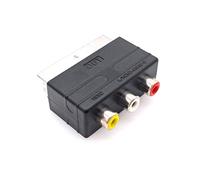 JZK Adaptateur 3 RCA vers péritel, adaptateur audio vidéo AV phono, trois RCA femelle vers prise péritel RVB mâle convertisseur pour PS4 TV DVD magnétoscope