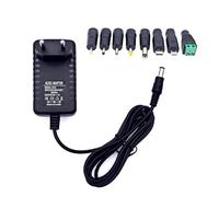 JZK Adaptateur d'alimentation DC 5 V 1 A avec 8 fiches, AC 100-240 V vers DC 5 Volts 1 Amp 1000 mA, transformateur convertisseur d'alimentation pour Bandes Lumineuses LED 5V
