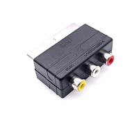 JZK Adaptateur péritel vers 3 Prises RCA Phono, péritel mâle vers 3 Prises RCA Femelles avec convertisseur d'entrée/Sortie pour PS4, TV, DVD, magnétoscope