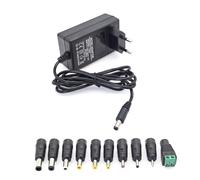 JZK Adaptateur Secteur 15V 2A avec 10 Prises pour DOCKIN Enceinte Bluetooth | Adaptateur secteur remplacement, chargeur mural pour Marshall Stockwell enceint, pour Bosch EasyDrill 12 perceuse, ruban LED