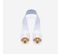 JZK Blanc F type coaxial câble adaptateur de 27 cm (flexible 20 cm), connecteur F plaqué or pour récepteur satellite fenêtre/porte, décodeur, antenne TV
