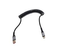 JZK Câble USB A vers USB C spiralé pour charge rapide pour Apple CarPlay et Android Auto, câble de données pour chargeur de voiture pour iPhone 15 16 et pour SAMSUNG/Xiaomi/OPPO/VIVO
