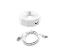 JZK Chargeur Brosse à Dents électrique USB-C, Station Charge par Induction | Base chargeur remplacement USB C pour Braun Oral-B iO Series 3/4/5/6, Pro, Vitality, Genius, Travel Slim Design (Blanc)