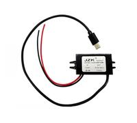 JZK Convertisseur de puissance de voiture DC 12 V 24 V vers 5 V 3 A Convertisseur abaisseur avec connecteur adaptateur de type C, convertisseur Buck 15 W DC vers DC, réducteur de tension,