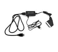 JZK Convertisseur péritel vers HDMI avec câble HDMI, convertisseur audio vidéo Full HD 720p/1080p pour moniteur HDTV projecteur, entrée péritel sortie HDMI adaptateur audio vidéo pour STB VHS Xbox