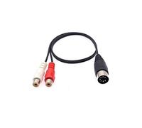 JZK DIN 7 broches vers 2 RCA d'extension câble, adaptateur audio DIN 7 broches mâle vers 2 RCA femelles pour Bang & pour Olufsen, pour Naim, pour Quad, systèmes stéréo à changeur CD