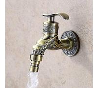 JZK G Robinet mural en laiton antique pour évier, machine à laver, robinet de jardin, style dragon vintage