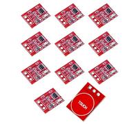 JZK Lot de 10 modules tactiles capacitifs TTP223 auto-bloquants, DC 2,5 V - 5,5 V - Module de commutation numérique à canal unique