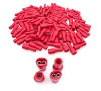 JZK Lot de 100 bornes à sertir femelles rouges de 4,8 x 0,5 mm, entièrement isolées