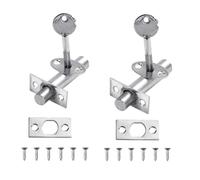JZK Lot de 2 boulons de porte de sécurité en acier inoxydable avec n forme d'étoile - Loquet à mortaise tubulaire antivol pour maison et restaurant