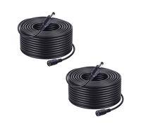 JZK Lot de 2 câbles d'alimentation CC Noirs 10m pour Tapo C110, C211, C320WS, C310P2, C510W, TC60 et TC70 caméras sécurité, avec Adaptateur Secteur mâle/Femelle 5,5 mm x 2,1 mm et Bande LED