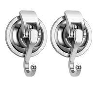 JZK Lot de 2 crochets à ventouse robustes pour mur, fenêtre, porte, miroir, sans perçage, crochets à ventouse de cuisine, crochets muraux pour peignoirs, serviettes de bain, crochets auto-adhésifs