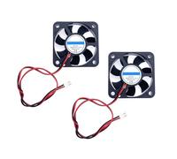 JZK Lot de 2 mini ventilateurs de refroidissement silencieux 5010 50 x 10 mm à 2 broches CC 5 V avec fils, 5010 petit ventilateur de refroidissement silencieux 50 mm, 5 cm 5 V CC sans balais pour