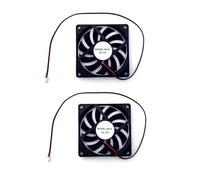 JZK Lot de 2 petits ventilateurs de refroidissement 80 x 80 x 10 mm CC 12 V 80 mm avec 2 câbles à broches, 4600 tr/min, 0,37 A, 8010 à roulement à billes sans balais CC 8 cm, pour imprimante 3D, pour
