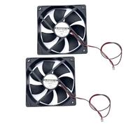 JZK Lot de 2 ventilateurs silencieux DC 12 V - 12 cm - Double roulement à billes - 12025 - 120 mm - Pour machine à glace, radiateur soufflant, boîtier PC - 120 x 25 mm