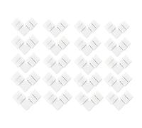 JZK Lot de 20 connecteurs de bande LED 4 broches RVB 5050 LED en forme de L pour bande lumineuse LED SMD RVB 5050 multicolore de 10 mm