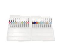 JZK Lot de 20 forets de 0,1 à 1,0 mm, 0,3 à 1,2 mm pour carte de circuit imprimé, pierre, Dremel, PCB fabrication de bijoux