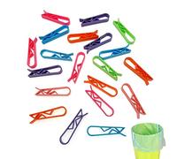 JZK Lot de 20 pinces colorées en plastique pour sac poubelle à déchets pour la maison, le bureau, la chambre à coucher et la cuisine