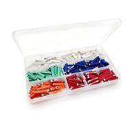 JZK Lot de 200 fusibles continentaux de type torpille, fusibles automobiles européens 5 A, 8 A, 10 A, 16 A, 25 A, kit de remplacement de fusible de voiture classique vintage avec boîte de rangement