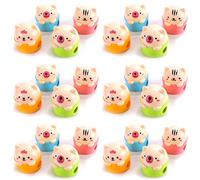 JZK Lot de 24 taille-crayons pour petits animaux avec conteneur pour sacs de fête, cadeaux d'anniversaire et récompenses de jeu pour garçons et filles