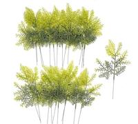JZK Lot de 25 branches de cèdre vert artificielles pour couronne de Noël, tiges de cèdre artificielles et feuilles de cèdre pour guirlandes de Noël, ornements